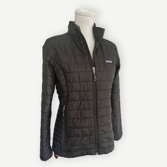 Patagonia Nano Puff Jacket M Black Women Quilted Puffer Lightweight Packable - Picture 4 of 10